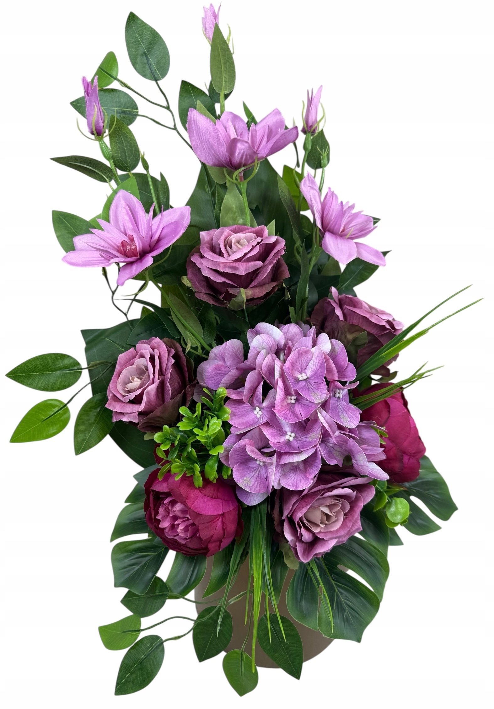 WIĄZANKA STROIK KOMPOZYCJA NA GRÓB CMENTARZ SZTUCZNE KWIATY 18380087884