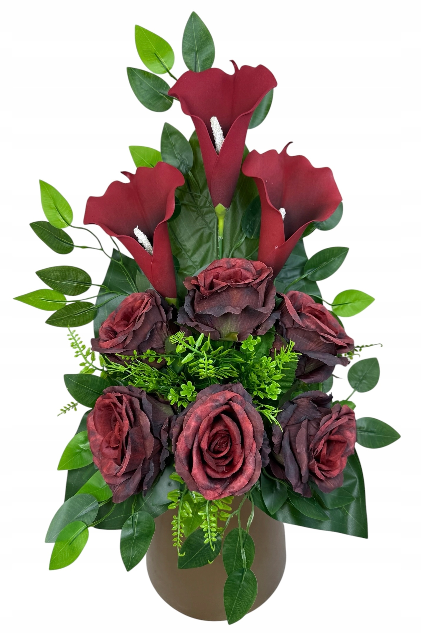 WIĄZANKA STROIK KOMPOZYCJA NA GRÓB CMENTARZ SZTUCZNE KWIATY 18599666006